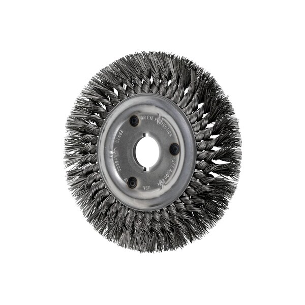 Pferd 8" Standard Twist Knot Wheel .023 CS Wire, 11/4" A.H. 81711 Zoro